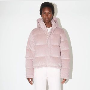 New! Aritzia The Super Puff™ Corduroy Shorty Puffer, goose-down puffer jacket